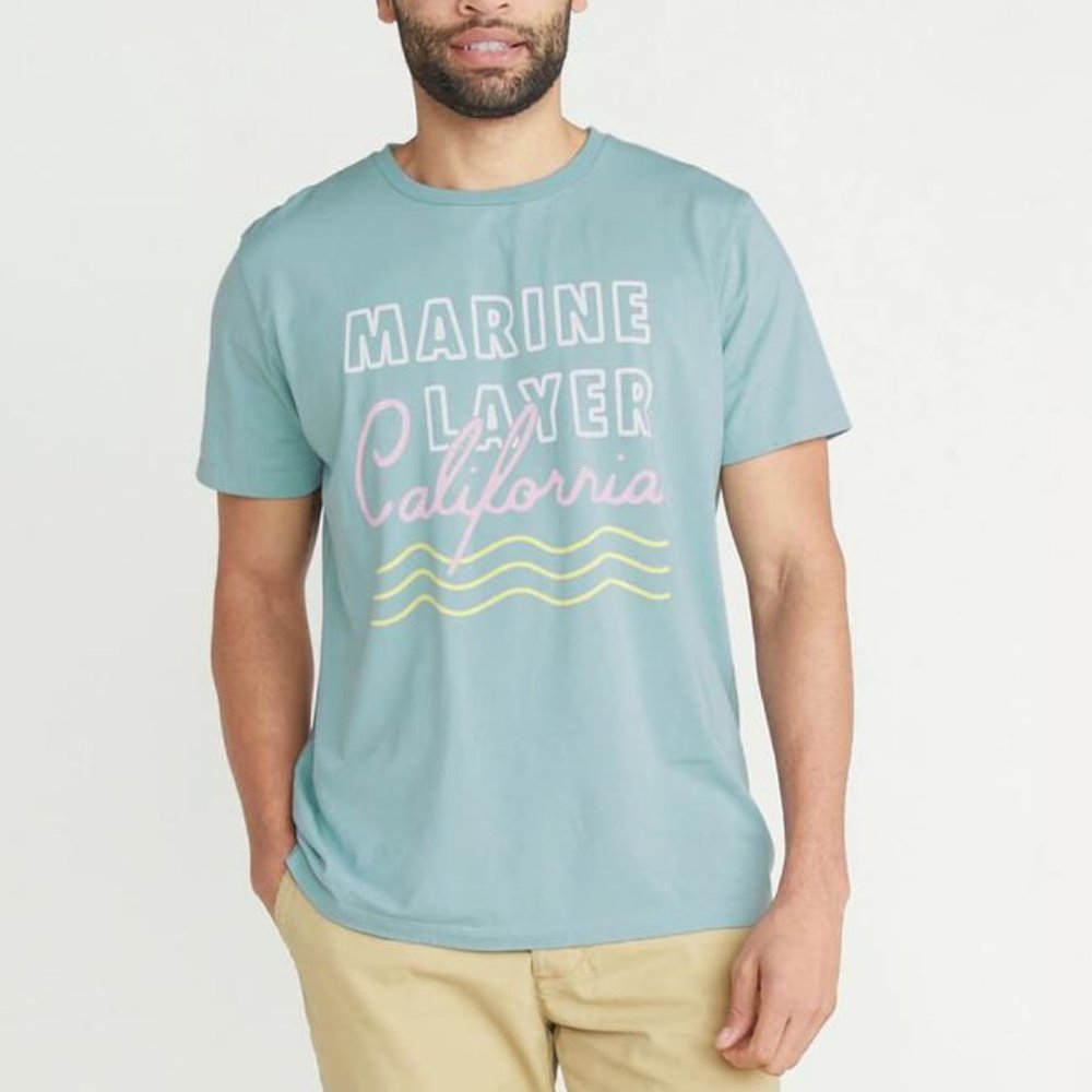 Marine Layer - ‘Palm Springs' Tee (AQUAVERDE)